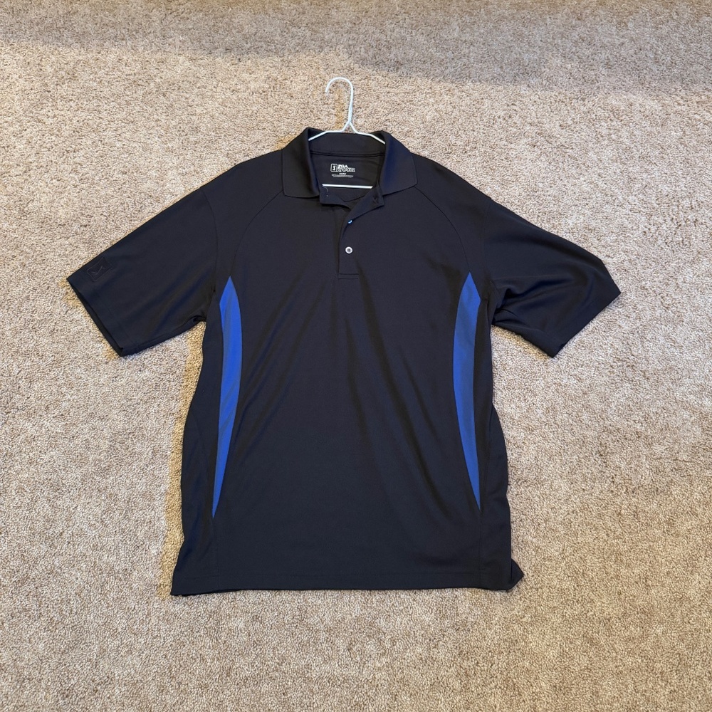 ❤️❤️ 3/$25 Men's PGA Tour Navy and Royal blue short sleeved polo Size Medium